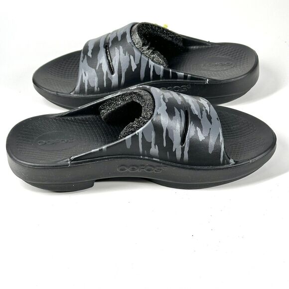 OOFOS OOAHH Sport Slide - Black Camo Sandals Men’s 7 / Women’s 9 New - Picture 6 of 13
